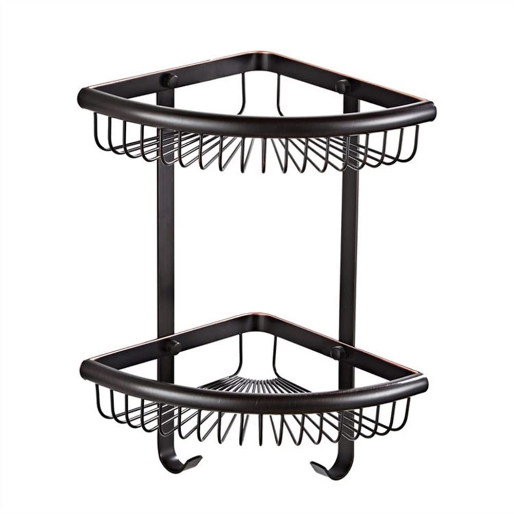 Panier de douche d'angle à double drainage pour un rangement propre sans eau stagnante