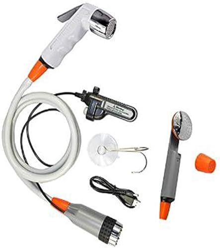 Miniatura 9 de 2019 Ducha portátil para campamento, bomba de ducha compacta con batería recargable USB desmontable, cabezal de ducha de mano al aire libre para