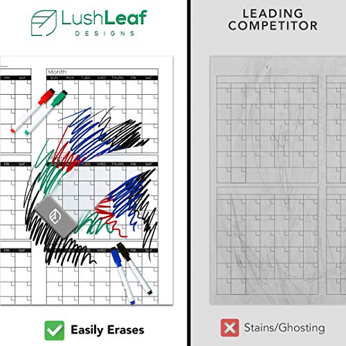 Large Dry Erase Wall Calendar - Premium Giant Reusable Yearly Calendar - Oversized Whiteboard Annual 12 Month Undated Planner - 36"X72" #TOP4