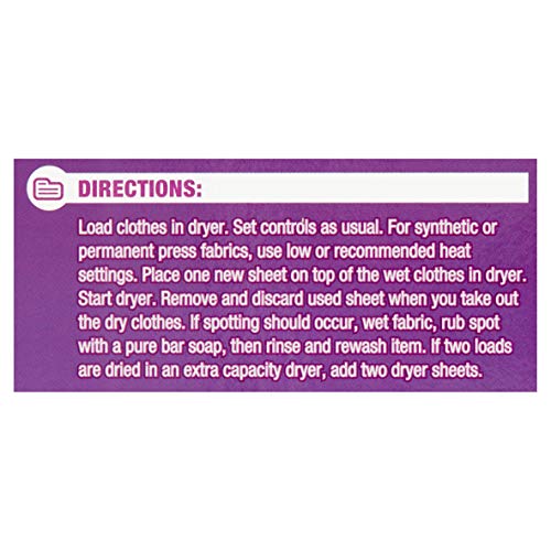 Great Value Folhas para Secador de Lavanda Florescente, 240 folhas