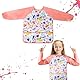 BETESSIN Malkittel Kinder Faultier - Wasserdicht Malschürze für Kinder 2~8 Jahre - Größe M (für Körpergröße 90~140cm) - Ideal für Schule, Haushalt und als Geschenkidee zum Schulanfang