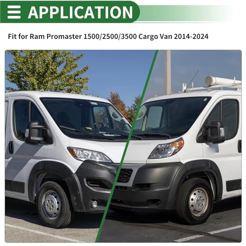 Coque de rétroviseur extérieur gauche pour Ram Promaster 1500 2500 Cargo - 4