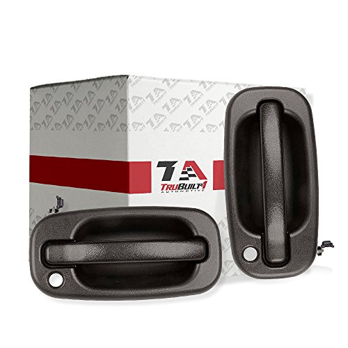 T1A Left and Right Pair of Black Exterior Door Handles Replacement for 1999-2007