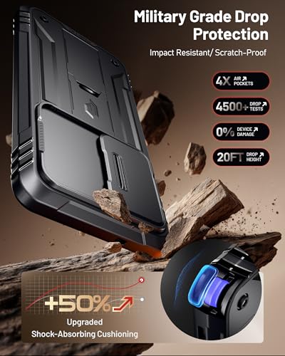 Coque Samsung S26 Plus antichoc double couche certifiée chute 6,1m avec cache caméra - 6