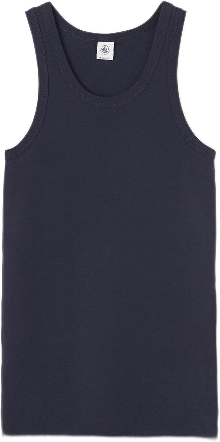 Petit Bateau WOMEN'S ICONIC ORGANIC COTTON VEST NAVY COLOR SLEEVELESS SIZES XXS-XL