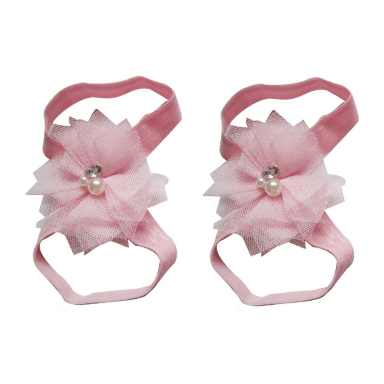 ULDIGI Girls Barefoot Sandals 10 Pairs Rhinestone Flower Shoes Boys and Girls Barefoot and Adorable