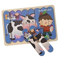 BESTonZON Preschool Learning Toys Wooden Shape Puzzle for Boys and Girls Fine Motor Skills Development Cognitive Improvement