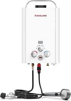 GASLAND BE158 Propane Tankless Water Heater – CSA Certified, 41,000 BTU, 1.58 GPM Instant Hot Water for Camping, RV, Off-Grid & Outdoor Showers