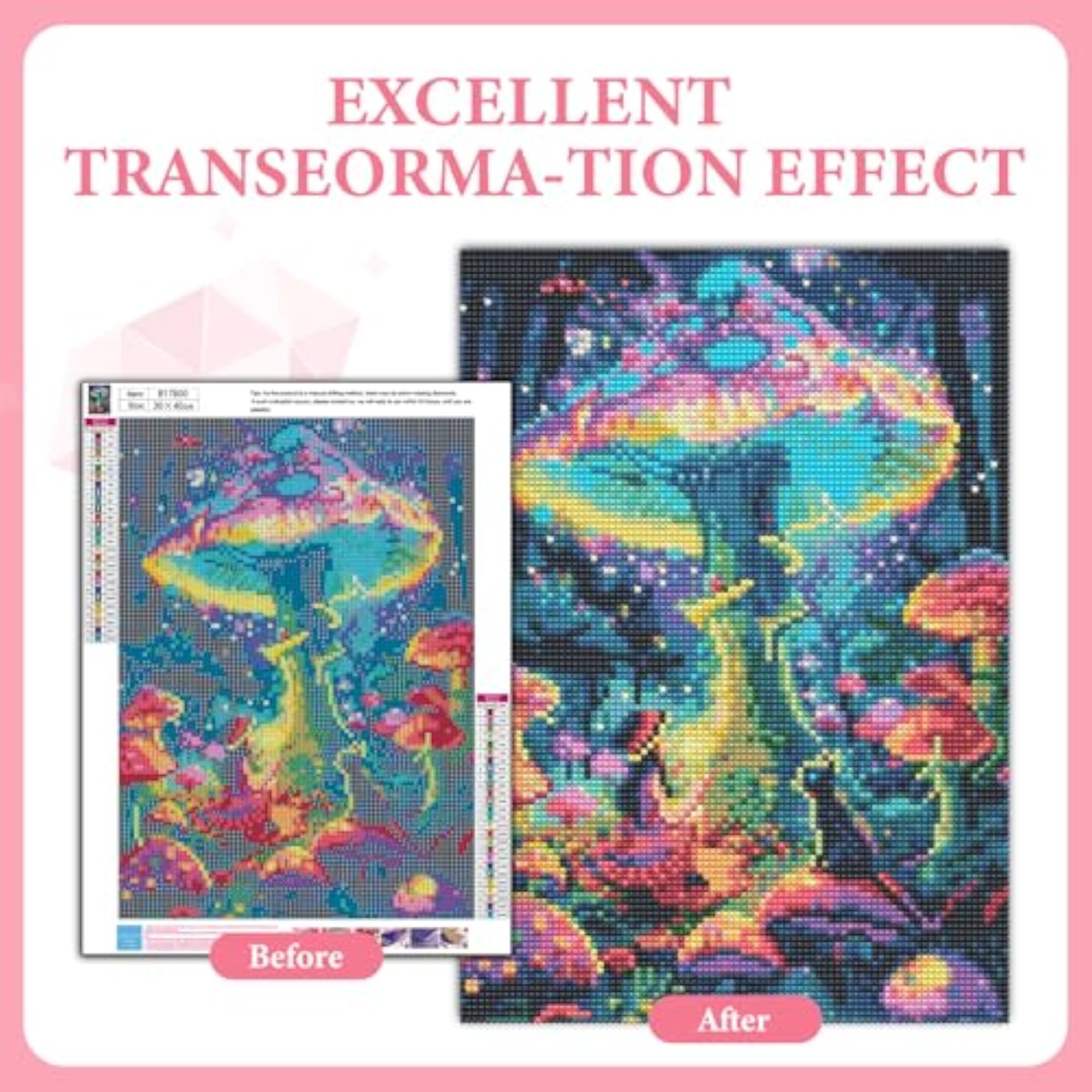 Mushroom Diamond Painting Kits for Adults