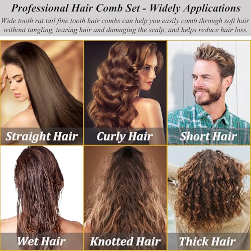 Set de 6 Peines Desenredantes para Cabello Rizado miniatura 4