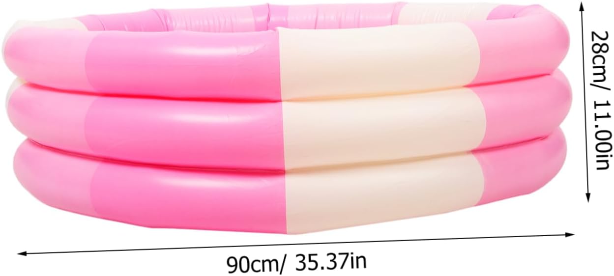 VOSAREA Inflatable Small Swimming Pool for Thickened Bath Pool for Summer Fun Easy to Inflate and Deflate for Backyard