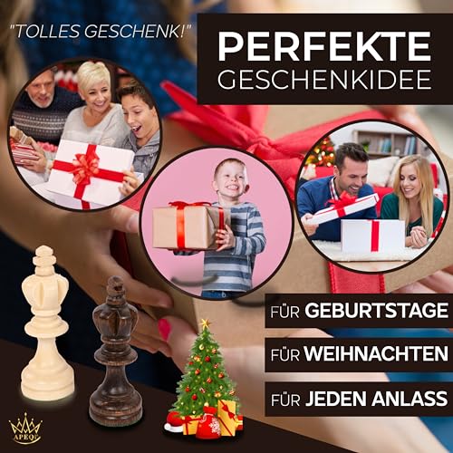 Brettspiele APEQi ® ROYAL Schach, Schachspiel Holz