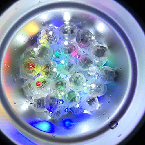 Accmor 100pcs LED Mini Round Ball Balloon Light, Flash Ball Lights for Paper Lantern Balloon Halloween Party Wedding Decoration(Multicolor)