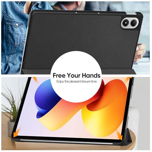 Image of for Redmi Pad 2 Pro 12.1 Case,high qualit Hard Shell, Lightweight,Quality PU,Scratch Resistant,Black for Tablet 12.1 inch-Black