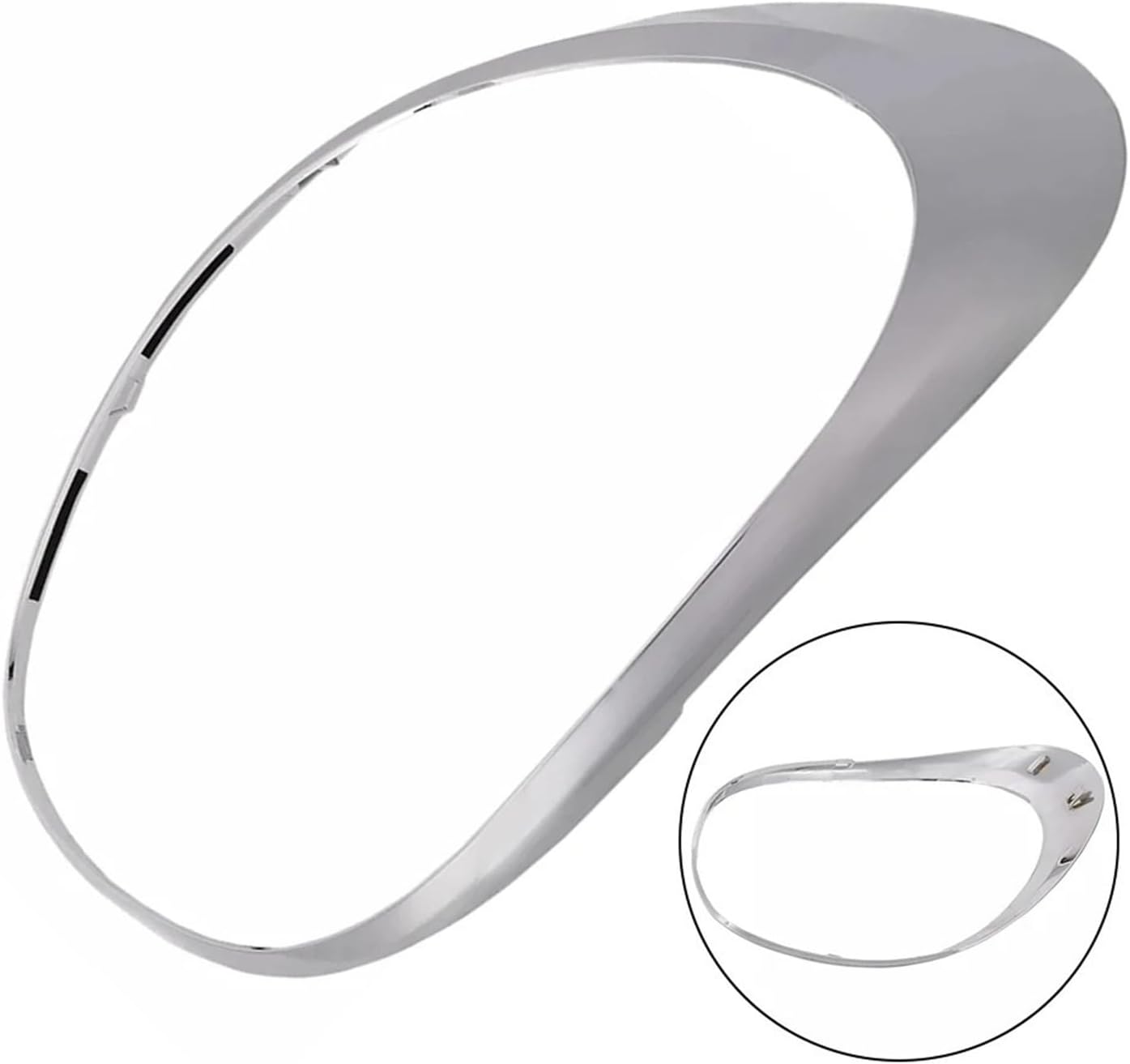 Compatible For Fiat 500L 2014-20 Replacement Lamp Ring Taillight Trim Ring Silver Chrome Practical Design Easy Installation