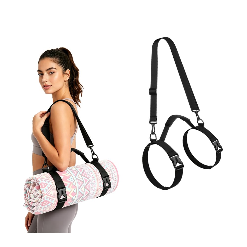 Oaygat Yoga Mat Straps for Carrying Portable Yoga Mat Strap Mats Sling Picnic Blanket Strap Adjustable Loops for Multipurpose Lightweight (Mats Not Included)