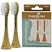 Produktbild truemorrow Nachhaltige Aufsteckbürsten aus Bambus passend für happybrush Eco VIBE 3 Schallzahnbürste | 2 Stück | plastikfreier, biologisch abbaubarer Griff | klimaneutral | Mittlere Borsten | Weiß
