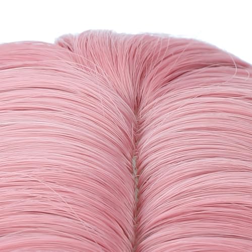 Image of PATTNIUM Pink Wig for Kids Girls Short Curly Wavy Wigs Side Part Shoulder Length Heat Resistant Synthetic Wig Halloween Cosplay Costume Party Daily Wigs