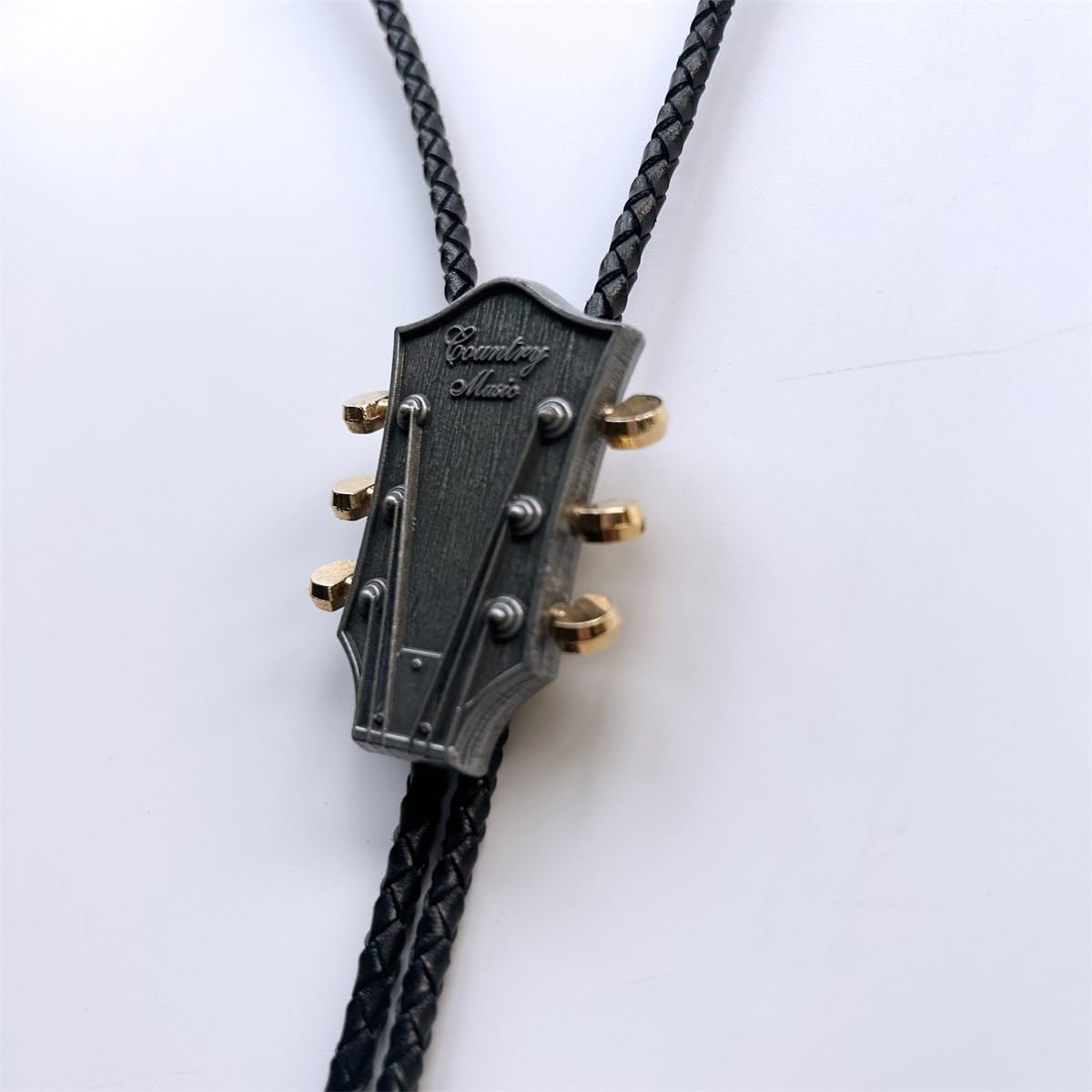 Krawat bolo, Naszyjnik kowbojski, krawat Bolo z gitarą w stylu western country