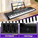 61 Clés Kid Clavier Piano Jouet pour tout-petit Piano électronique avec Microphone