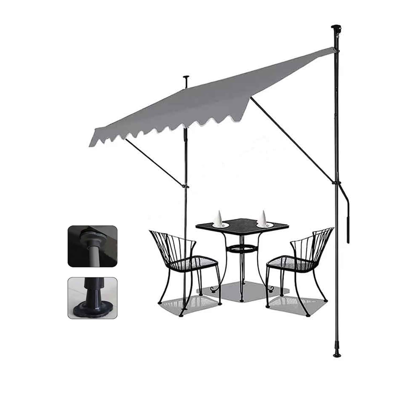 Store banne rétractable multicolore de 2 mètres, protection UV de fenêtre