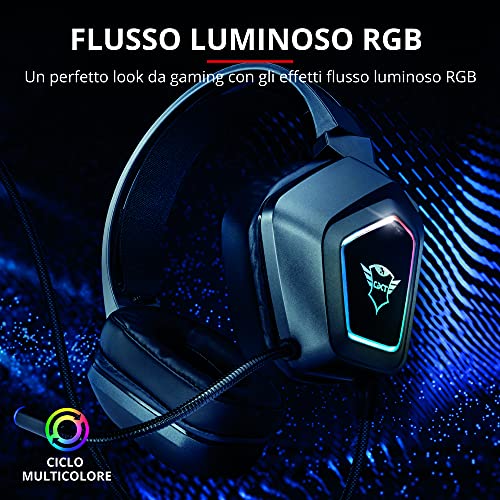 GXT 450 Blizz Cuffie Gaming, Over-Ear con Illuminazione RGB e Suono Surround 7.1, Microfono Flessibile, per PC - Nero - Cuffia gaming - Immagine 3