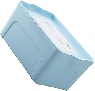 Multi-purpose Storage Box with Lid Portable Plastic Organizer Storage Case for Living Room and Dining Room Easy to Clean Random Color
