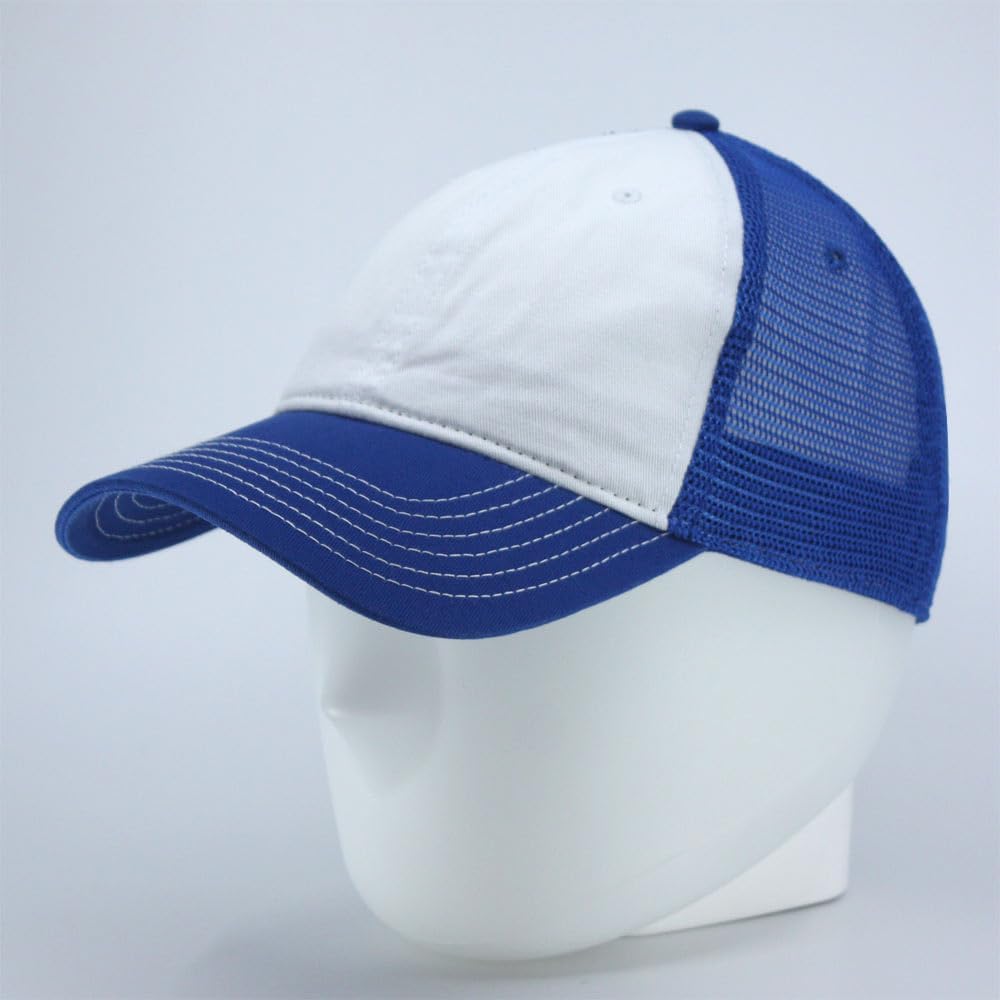The Vintage Year Washed Cotton Unstructured Soft Mesh Adjustable Trucker Baseball Cap - Image 4