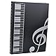 PUNK A4 Größe Musik Tabelle Datei Ordner A4 Größe Dokumente Halter Aufbewahrung Ordner 40 Taschen (schwarz)
