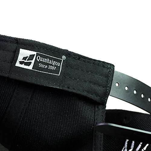 Quanhaigou Cute Skull Zombie And Skeleton Embroidery Snapback Hat, Unisex Adjustable Flat Bill Baseball Cap #TOP5