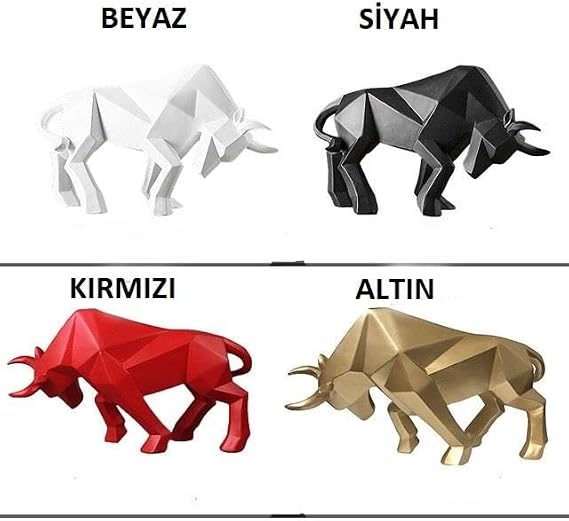SUME Dekoratif Modern Büyük Boy Kübik Boğa Biblo Heykel Ev Ofis Dekor Ev Aksesuarları Altın
