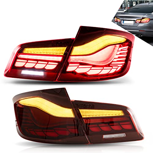 VLAND Fanali posteriori OLED adatti per BMW Serie 5 (F10/F18) 2011-2017, rosso