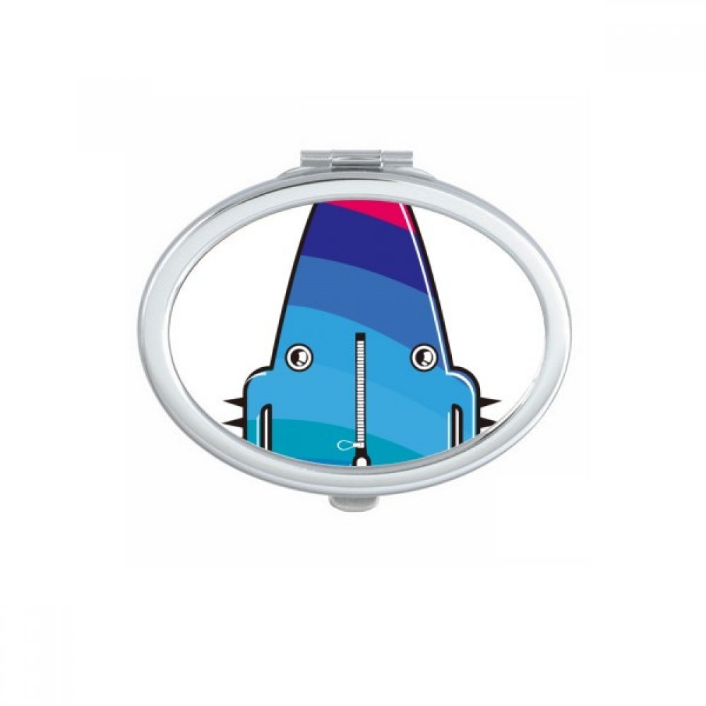 Miroir de poche alien de forme ovale pour maquillage de voyage