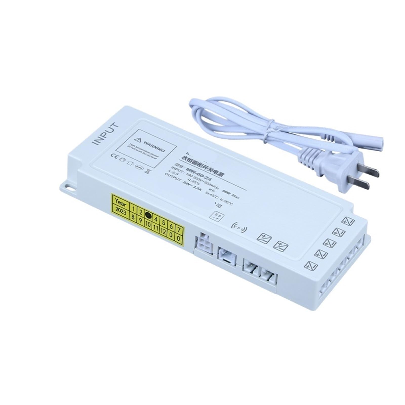 PWANUIGTE Wardrobe Cabinet Wine lamp Dedicated Power Supply 12V with Transformer 220 to 24V Connected to The Switch(MW-60W-24V)