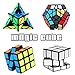 Magic Cube Set, Aitey Cube Bundle 3x3 Cube, Pyramid Cube, Megaminx and Mirror Cube Speed Puzzle Collection for Kids (4 Pack)