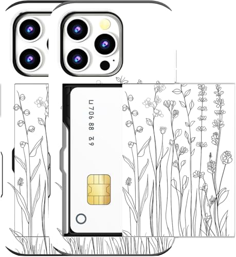 Protection de qualité militaire iPhone 15 Pro Max étui fleur blanche antichoc