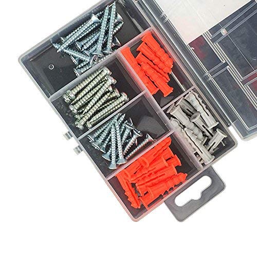 5Pcs Masonry Drill Bits Set Concrete Brick Drywall Anchors Screws Assortment Kit #TOP6