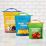 GripStic Heavy Duty Handle Set. 3 Different Size Bag Clips to Seal Large Bags in Your Home, Garage and More. Bag Sealer for Dog Food and cat Food, Bird Seed, Potting Soil and More. 3 Pack.