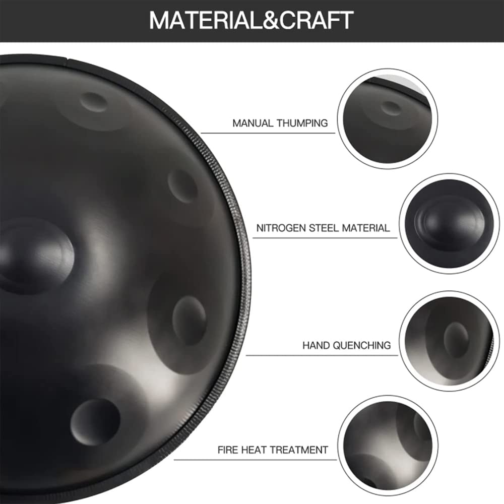 Amazon | 432HZ スチール ハンド ドラム、12 音ハンドパン ドラム