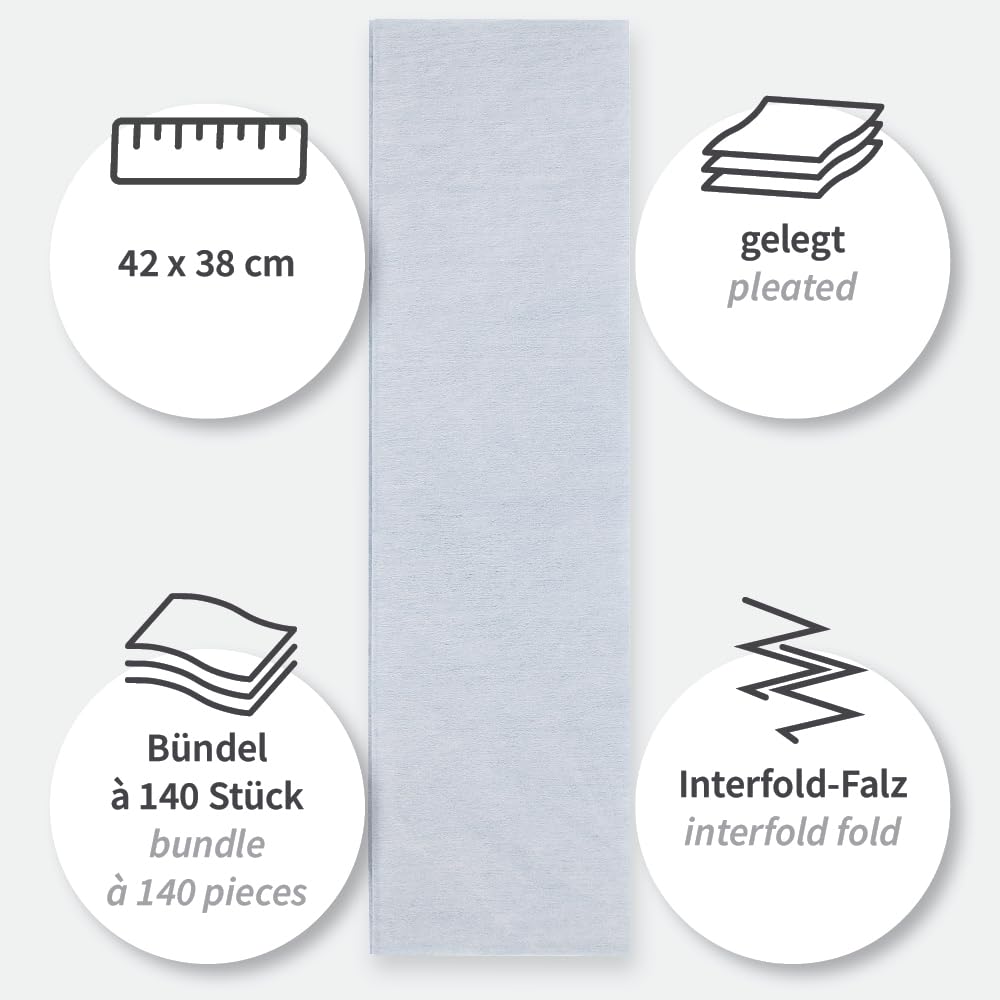 700 Stück Hygoclean Werkstatttücher | Zellulose/Polyester, gelegt, grau, L: 42cm, B: 38cm, Werkstatttücher, Putztücher, Werkstatt Lappen
