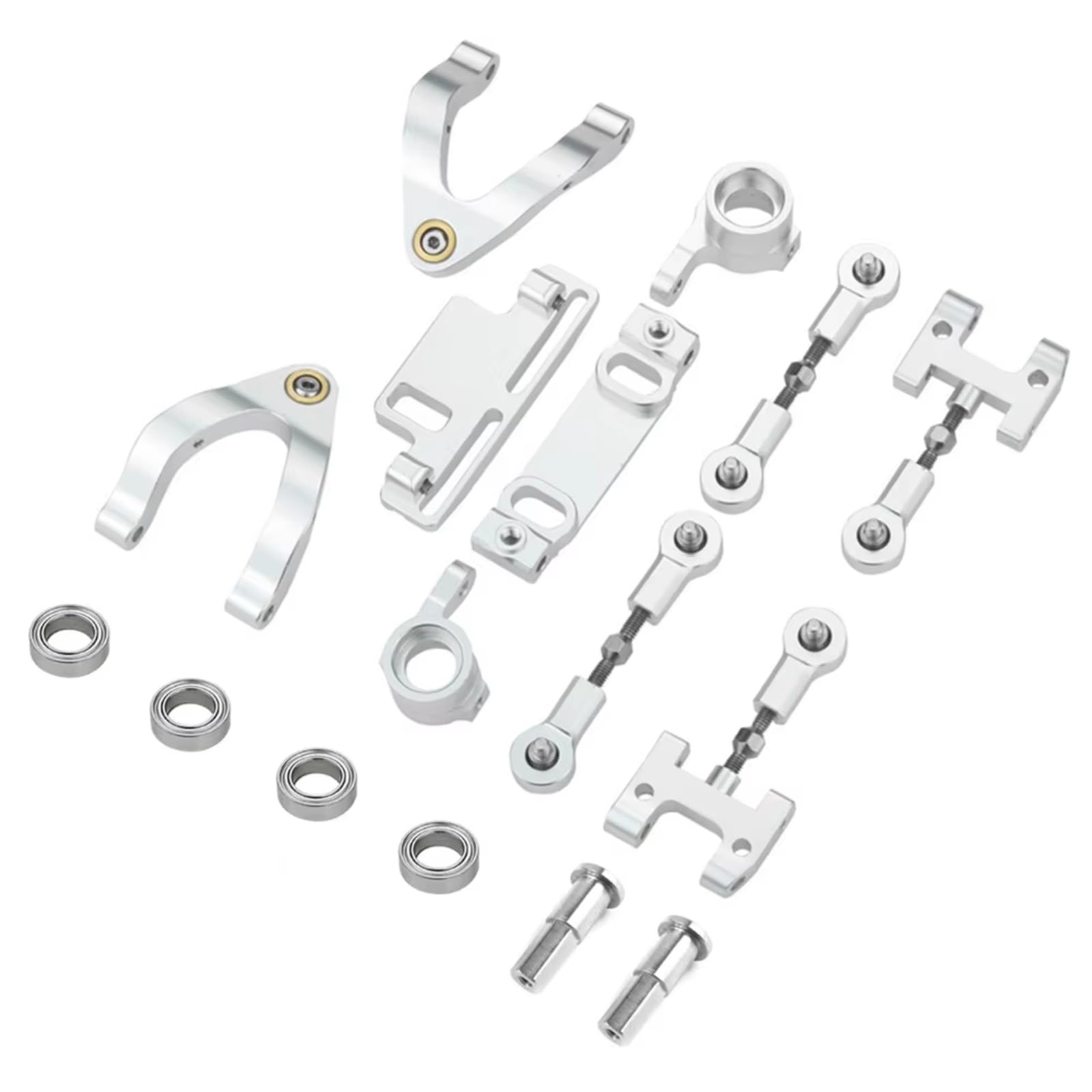 Compatibile Con WPL D12 D22 D32 D42 1/10 RC Car Upgrade Parts Accessories Metal Steering Cup Upper Lower Arm Slider RC Modelli Pezzi