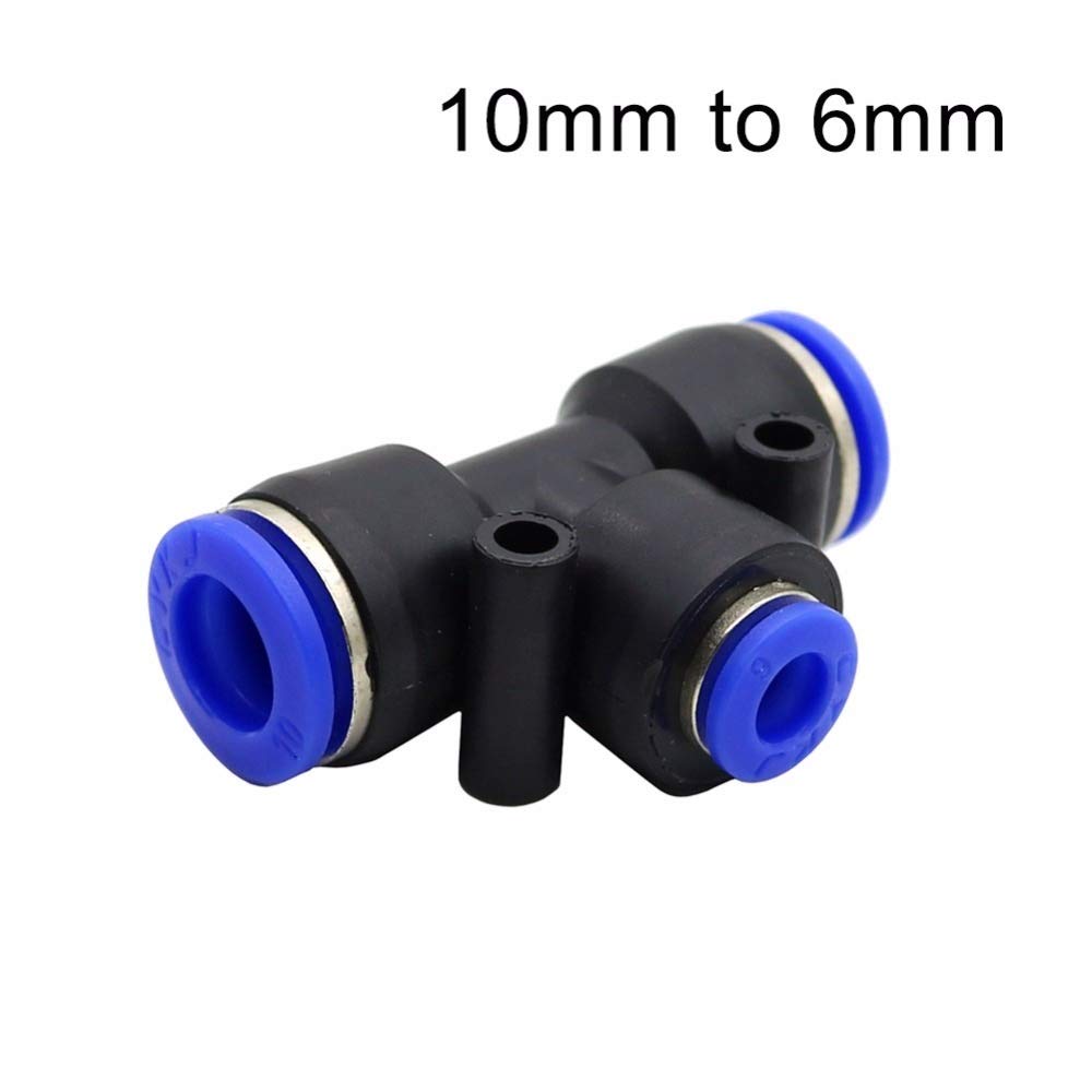Adaptador de Conector de Manguera 100 Piezas Bloqueo Deslizante Reductor de Tres Vías Conector Rápido Acoplamiento Rápido Conexión Deua de Jardín Accesorios de Boquilla de Enfriamiento de Niebla/10 8M