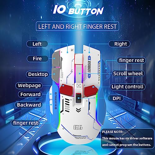 KUIYN G6 mouse displaying 11 RGB backlight modes
