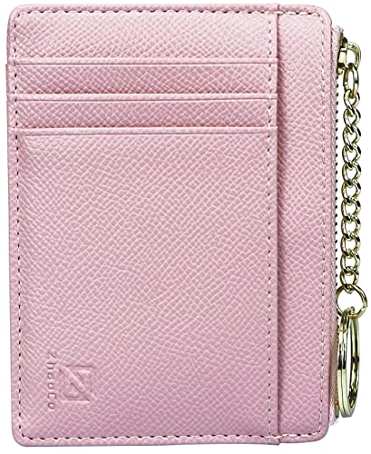 Kartenetui Damen Mit Münzfach - Slim Wallet RFID Schutz, Schlüsselanhänger, 12x9x1cm