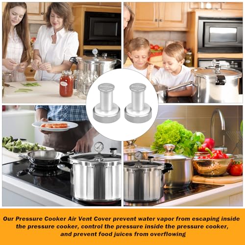 Pressure Cooker Canner Parts Replacement Presto, Pressure Cooker Air Vent Cover/Lock 23 Quart 409A 16QT - 2 Pack, Silver - Thumbnail 7