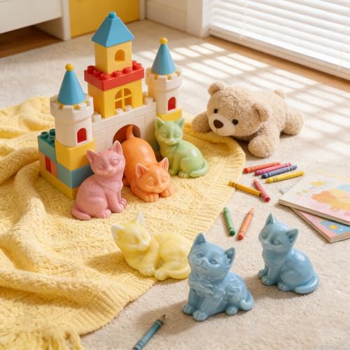 Acxydm 5PCS Mini Cats Silicone Molds Set,3D Resin Cats for Soap by Acxydm - Used condition - Image 3