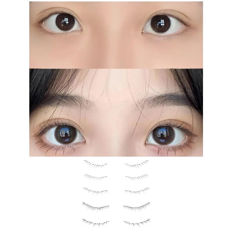 Miniatura 5 de 28 pares de pestañas inferiores tatuaje pestañas postizas parche plano perezoso herramienta de maquillaje agrandar tus ojos pestañas simétricas