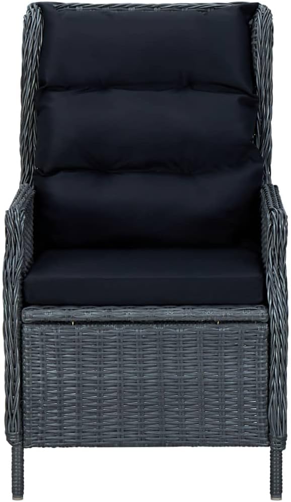 3 Piece Patio Dining Set,Outdoor Table Chairs,Patio Chairs,Outdoor Furniture,Conversation Furniture,Rattan furniturePerfect for Patio, Garden, Porch,Family Room,Sitting Area, Dark Gray