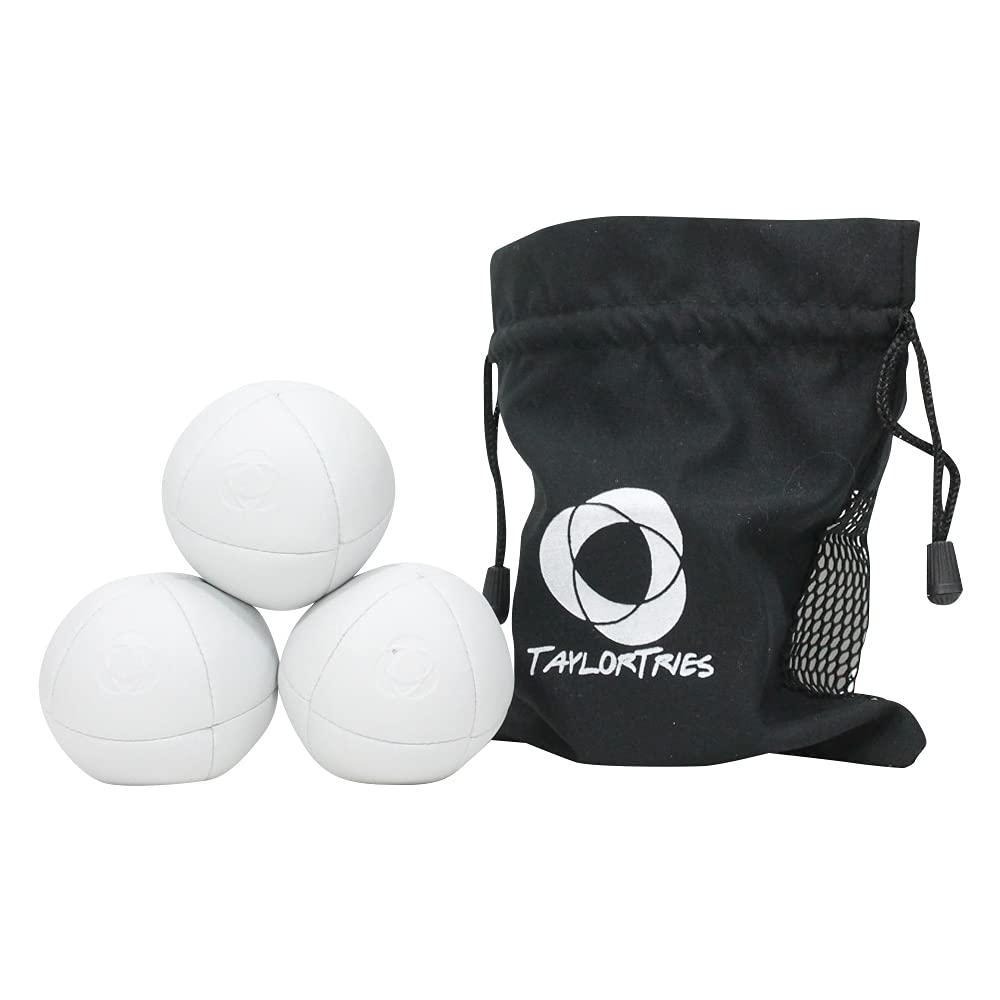 ZeekioTaylor Tries Pro Series 8 Panel Juggling Ball Set with Bag - 3 Balls (White)