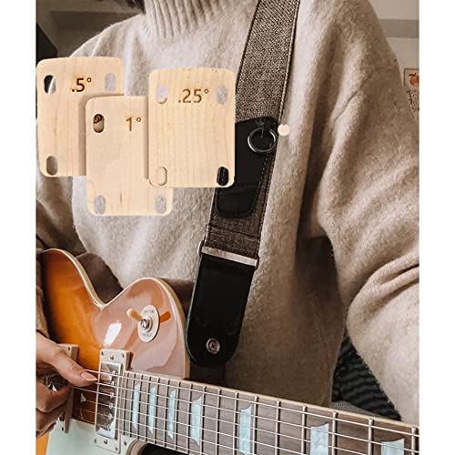 Sitrzuiget 3Pcs Adjusting Shim At the Bottom of the Neck Bolt-on Neck Plate for Guitar and Bass Repair 0.25°, 0.5° - Image 3